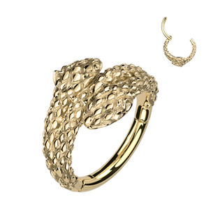 SG112GD-1210 Zlacený ocelový kruh - helix / cartilage piercing had
