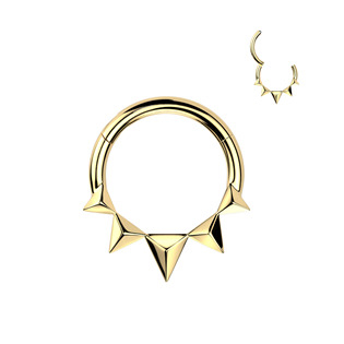 SG121-GD Zlacený ocelový kruh - helix / cartilage / septum piercing