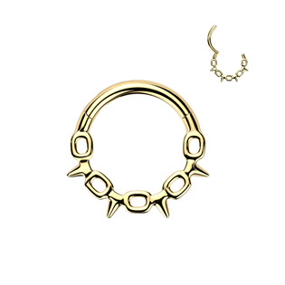 SG122-GD Zlacený ocelový kruh - helix / cartilage / septum piercing