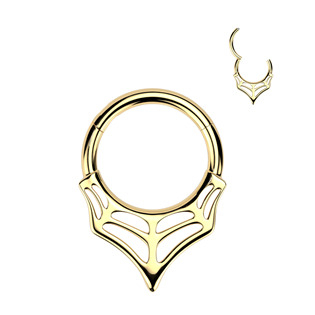 SG123-GD Zlacený ocelový kruh - helix / cartilage / septum piercing