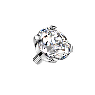 TIT1069-04C Náhradní kamínek TITAN, závit 1,2 mm, 4mm čirý zirkon