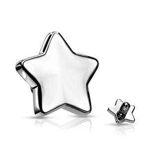TIT1082 Ozdobná hvězdička dermálu TITAN, závit 1,6 mm, rozměr 4 mm