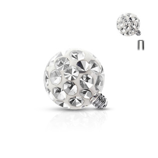 TIT1121C-05 Ozdobná kulička k dermálu TITAN, závit 1,6 mm