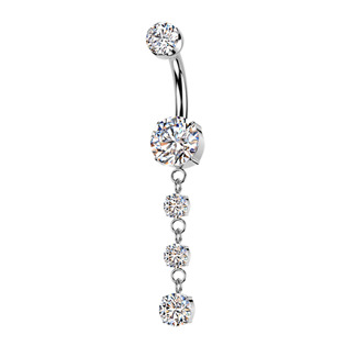 TIT1607 Visací piercing do pupíku - TITAN