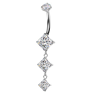 TIT1735 Visací piercing do pupíku - TITAN
