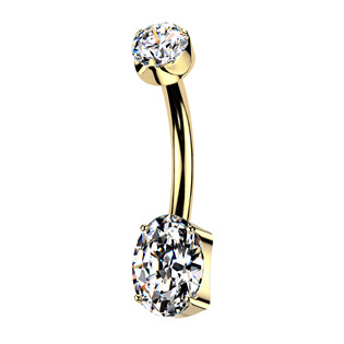 TIT1780-C Pozlacený piercing do pupíku - TITAN