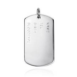 ZB3115 Stříbrný přívěsek - dog tag s textem