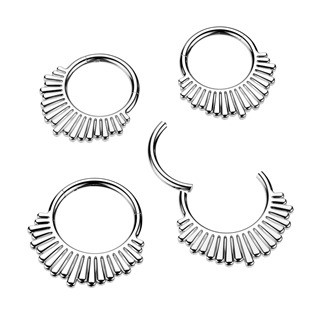 SG144-1210 Ocelový piercing - segment kruh