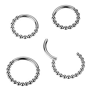 SG145-1208 Ocelový piercing - segment kruh