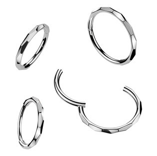 SG146-1008 Ocelový piercing - segment kruh