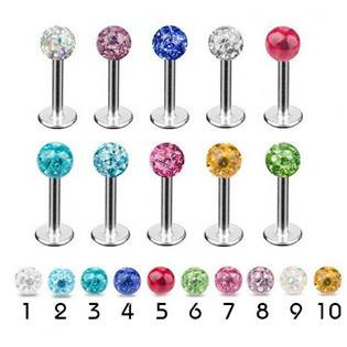 LB01097-F Piercing do brady - labreta se krystaly Swarovski®