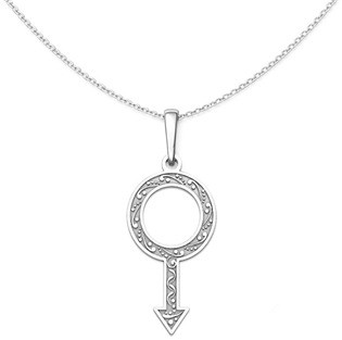 PA1565 Stříbrný přívěsek symbol muže