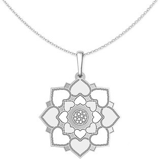PA1684 Stříbrný přívěsek mandala srdcí