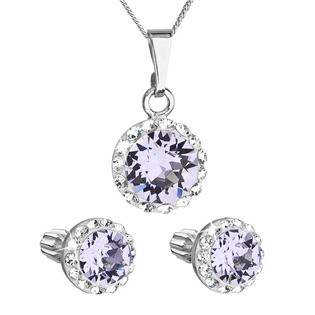 EG3183-VI Sada šperků s krystaly Swarovski náušnice, řetízek a přívěsek